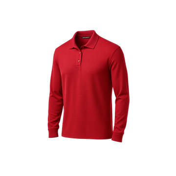 S&SMen's CrownLux Performance® Long Sleeve Polo - DG20L — Custom Printed — Merch Express