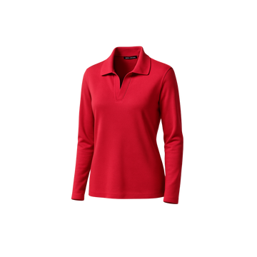 S&SWomen's CrownLux Long Sleeve Polo - DG20LW — Custom Printed — Merch Express